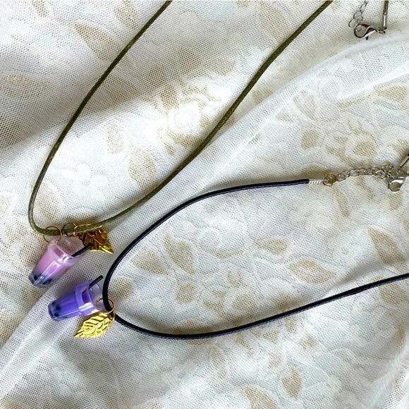 Girls/Kids Cute Color Boba Bubble Milk Tea Charms Pendant Necklace Pair/Set of 2 - Picture 5 of 8